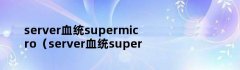 server血统supermicro（server血统supermicro）