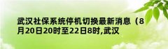 武汉社保系统停机切换最新消息（8月20日20时至22日8时,武汉市社保暂停服务）